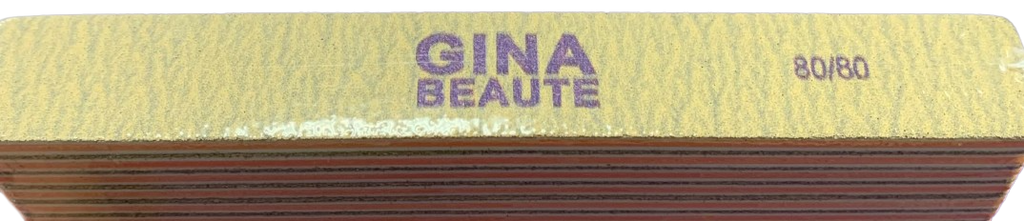 Gina Beaute Yellow Nail File (80/80/large) 25pcs