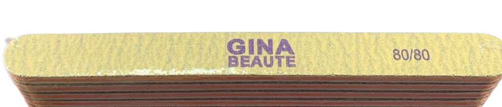 Gina Beaute Yellow Nail File (80/80/Regular ) 25pcs