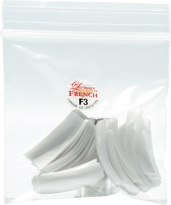 Lamour French Manicure Tip F3 (50pcs) - Gina Beauté