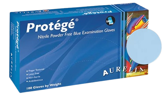 X-Small Aurelia PROTÉGÉ Nitrile Latex Glove, Powder Free, 9.4" Length, 5 mils Thick, 100 gloves