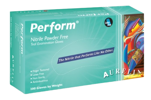 Aurelia Perform Nitrile Glove Powder Free 2.5 mil thick (Teal Green)