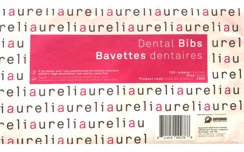 Aurelia Dental Bibs - Pink - 125 pcs