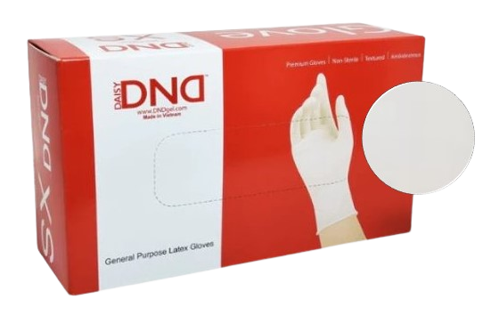DND Disposable Latex Glove, Powder Free, 100 gloves