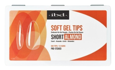 IBD - Soft Gel Tips Box - Short Almond - 504 pcs