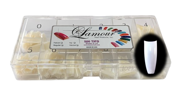 Lamour Tips Box - Coffin Natural - 500pcs