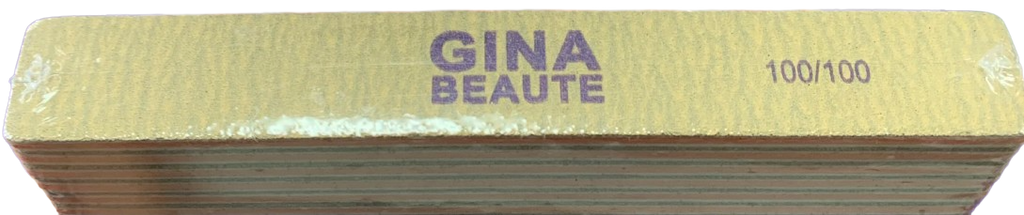 Gina Beaute Yellow Nail File (100/100/large) 25pcs