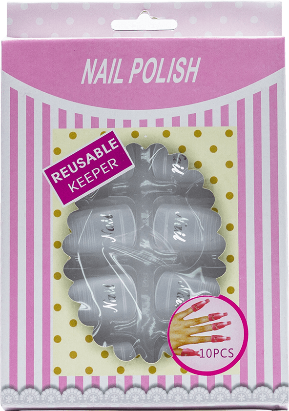 Nail Polish Reusable Keeper (Clear) 10pcs - Gina Beauté