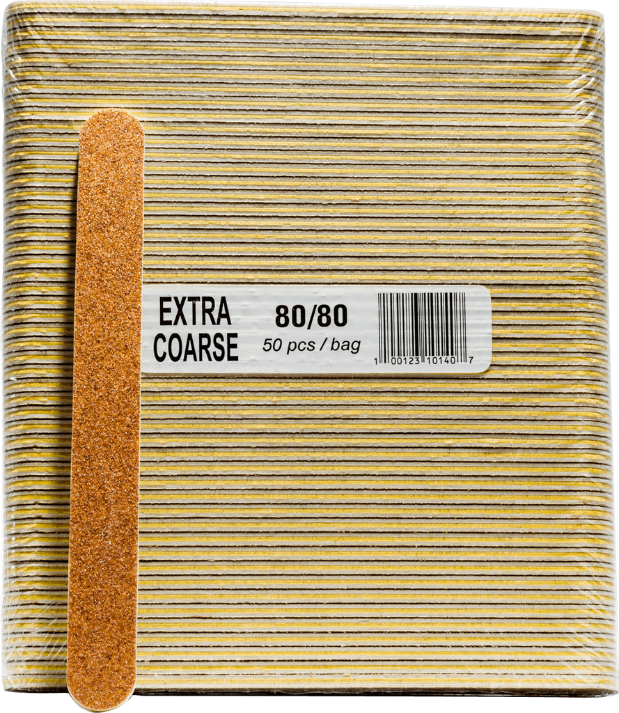 Regular Yellow Nail Files (80/80) 50pcs - Gina Beauté