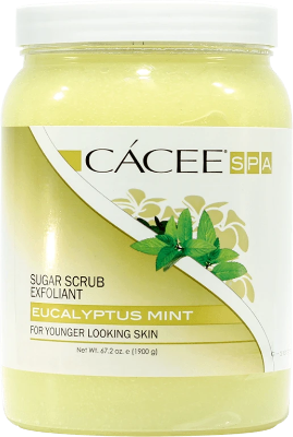 Cacee Sugar Scrub Exfoliant (Eucalyptus Mint) 67.2 oz - Gina Beauté