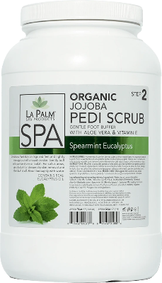 La Palm Jojoba Pedi Scrub (Spearmint Eucalyptus) - Gina Beauté