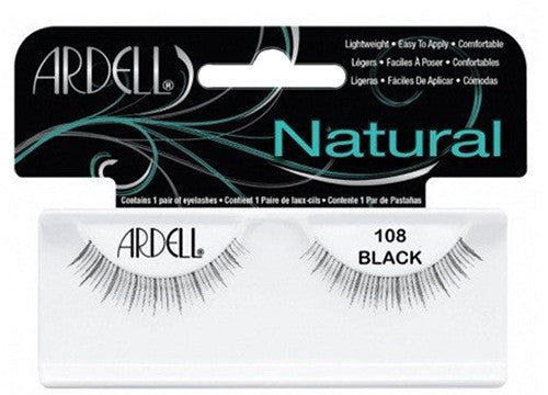 Ardell lashes Natural 108 Black (1 Pair) - Gina Beauté