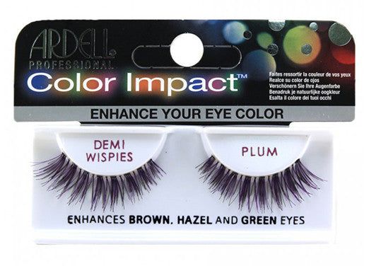 Ardell lashes Color Impact Demi Wispies Plum (1 Pair) - Gina Beauté