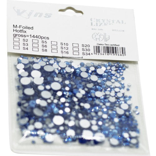 Mixed sizes Blue Crystal ( 1440pcs) - Gina Beauté