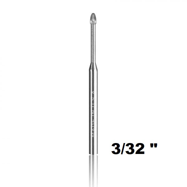 Metal Cuticle Clean Carbide Nail Drill Bit 3/32" (Silver)