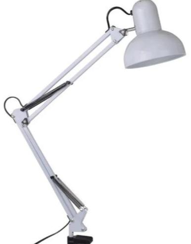 Adjustable Desk Lamp 60W (Chromed) - Gina Beauté