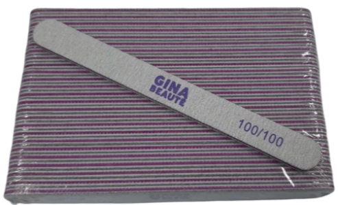 Gina Beaute Purple Nail File (100/100/Regular) 25pcs