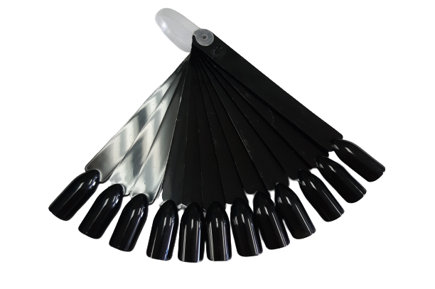 Small Black Round Tip Color Chart 12 tips/1 pcs | Gina Beauté